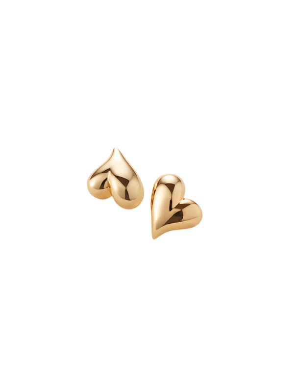 ART HEART BUTTON EARRINGS