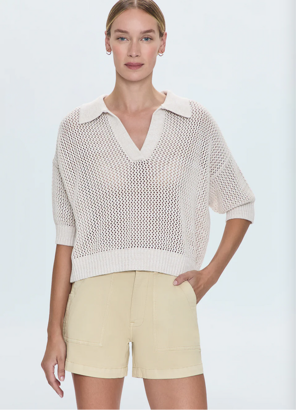 EMMA OPEN KNIT POLO