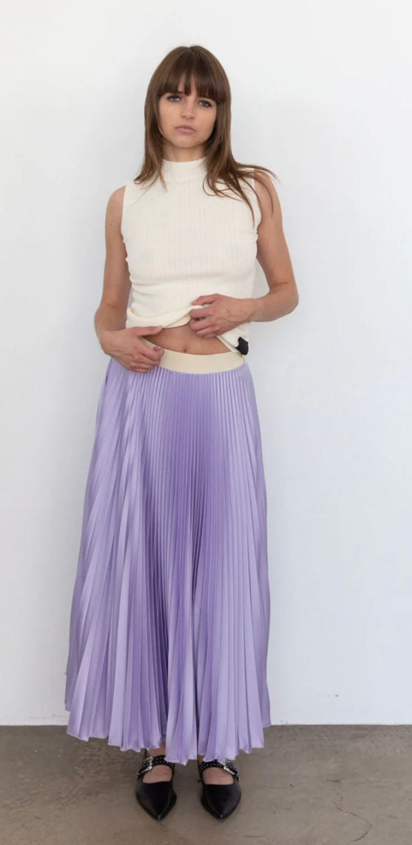 SATIN MIDI SKIRT