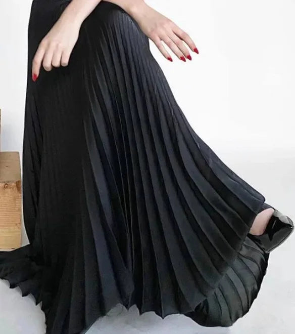 SATIN MIDI SKIRT