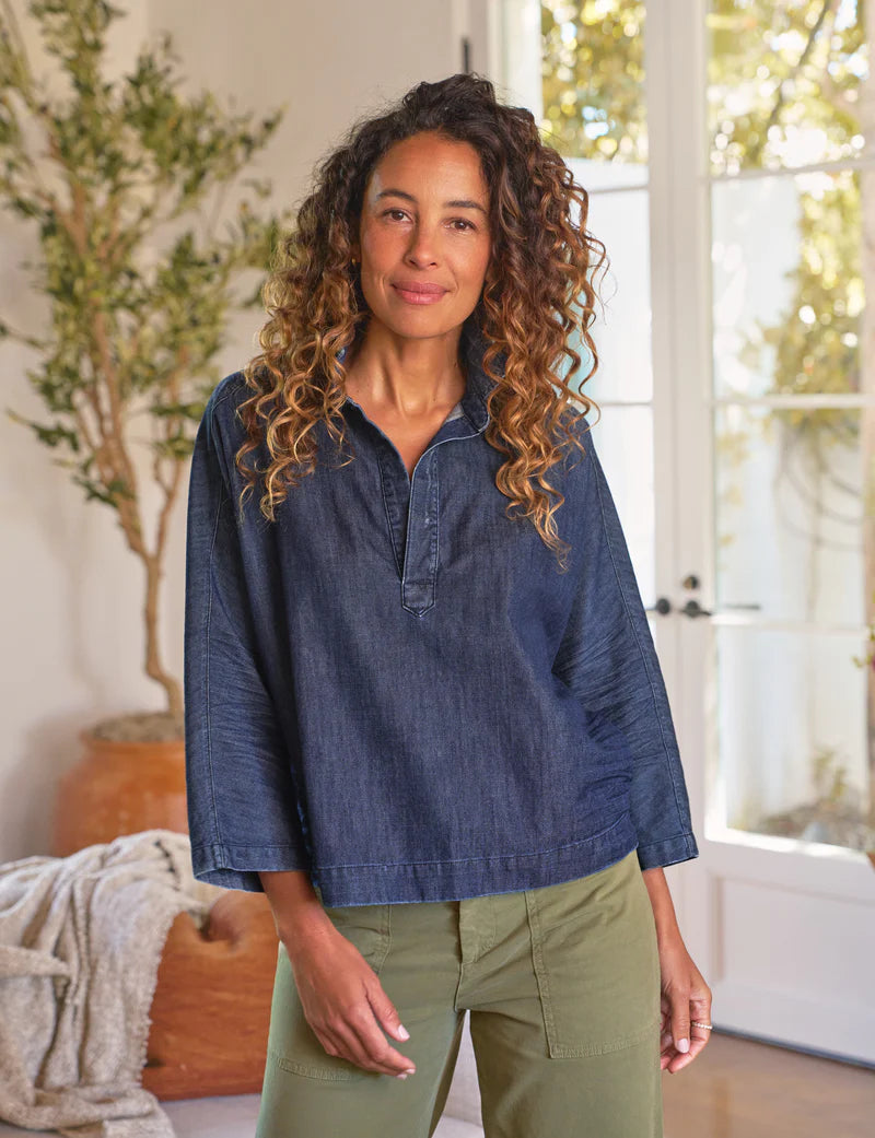 GABI DENIM POPOVER SHIRT