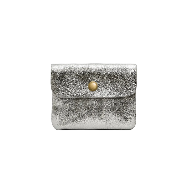 METALLIC LEATHER POUCH