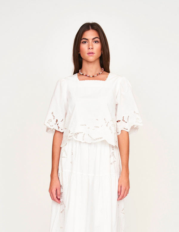 PROVENCE CUTWORK TOP